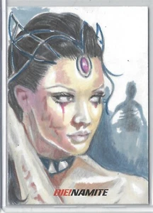 DIE!NAMITE Premium Sketch Card Marcia Dye Dejah Thoris Dynamite SFC - Picture 1 of 2