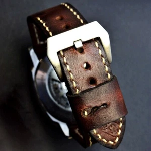 MUNITION Stil Handarbeit Echtleder Uhrenarmband Armbanduhrband 22/24/26mm - Bild 1 von 6