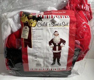 Halco Jungen kompletter Weihnachtsmann Anzug rot Kostüm Größe 12 Bart Mütze Gürtel Jacke - Bild 1 von 4