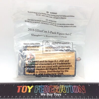 特种部队 2018 JoeCon 公仔套装 C - SLAUGHTER'S RENEGADES 3 包 — 第 1/4 张图片