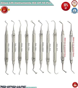 10Pcs Dental Sinus Lift Mushroom Elevators / Curette Implant Surgery Instruments - Imagen 1 de 11