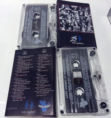 LOTO-QUEBEC Promo Double Tape Cassette 25th ANNIVERSAIRE ~ Artistes Quebecois - Image 1 of 4