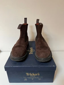 Scarpa uomo, Tricker's modello Henry, pelle scamosciata marron, size 7 - Foto 1 di 6