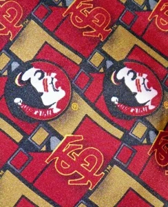 Vintage University FLORIDA STATE College Football FS Neck Tie - Picture 1 of 3