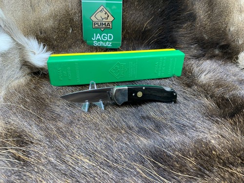 Puma 1982 Vintage 725 Coltello Lockback Manici Legno Pakka Come In Scatola G Y