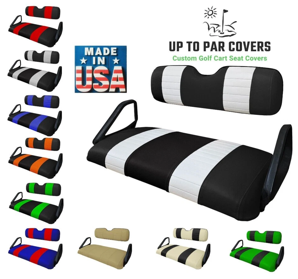 Juego de funda de asiento de carro de golf de repuesto E-Z-GO TXT (2 rayas) Foto 1 de 4