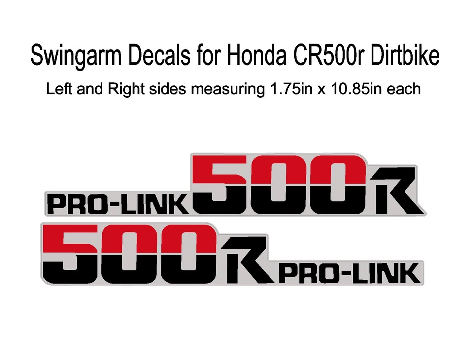 Calcomanías basculantes para moto Honda CR500, CR 500 CR500r dirtbike 5 Foto 1 de 1