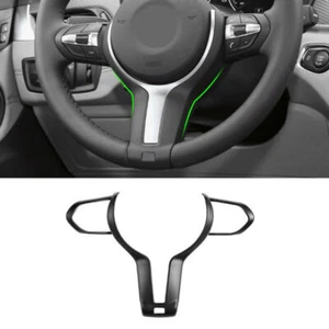 Carbon Texture Steering Wheel Cover Trim For BMW F Chassis 5 Series F10 F11 F22 - Picture 1 of 5