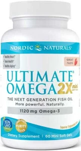 Nordic Naturals Ultimate Omega 2x Mini 1120mg Erdbeere 60 Mini-Softgels - Bild 1 von 2