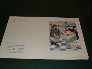 AQUARELLE - J. TOUCHET - LA VOIX D OUTRE TOMBE .GLOTTYL - LABORATOIRE DENIS - Foto 1 di 3
