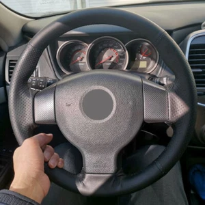1x Funda de cuero del volante Funda del volante Volante para Nissan Tiida Versa Note Livina - Imagen 1 de 17