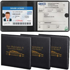 Car Auto Insurance Registration BLACK Document Wallet Holders 4 Pack,Automobile,