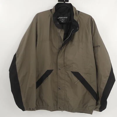 FootJoy DryJoys Chaqueta de Lluvia Cortavientos Cremallera Completa Marrón Negro Para Hombre Grande L Foto 1 de 4