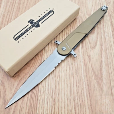Cuchillo Plegable Extrema Ratio BF4 4.75" N690 Hoja de Daga de Acero Mango de Aluminio Foto 1 de 4