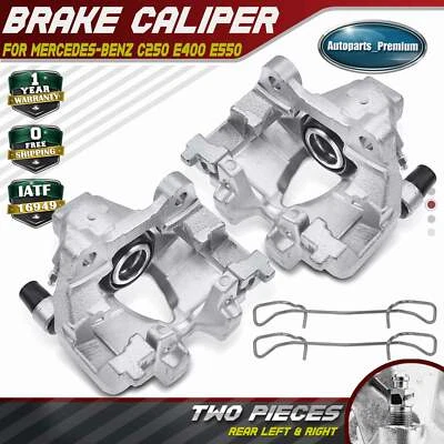 Pair Rear Side Disc Brake Caliper with Bracket for Mercedes-Benz C250 E400 E550 - Image 1 of 4