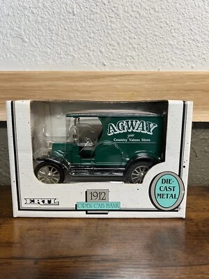 Vintage ERTL Die Cast Metal 1912 Ford Agway Open Cab Bank - Image 1 of 3