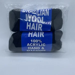 2 Rolls Brazil Brazilian Wool Hair Yarn for Braiding and Weaving 200G - Picture 1 of 5