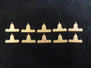 (10) Vintage - CAPITAL BUILDING - WASHINGTON DC - GESTEMPELT MESSING Ornament, Charm - Bild 1 von 8