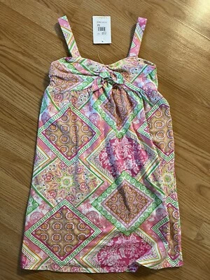 K C Parker By Heartstrings  Retro preppy Paisley cotton knit Sun Dress Sz 12 NWT - Image 1 of 4
