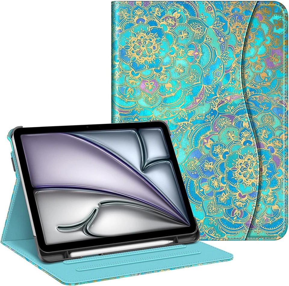 Funda para iPad Air 11 pulgadas M3 (2025) / M2 (2024) Funda Protectora con Bolsillo Foto 1 de 4