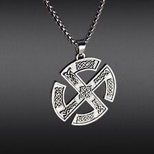 Kolovrat Slavic Sun Wheel Pendant Necklace Talisman Viking Norse Pagan Celtic