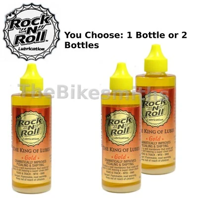 Rock-N-Roll Gold Lube 4oz Chain Lubricant Road Mountain Hybrid Bike - Image 1 of 2