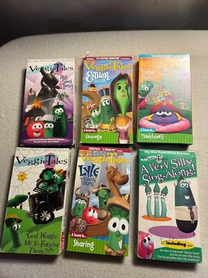 VeggieTales VHS Tape 90s Nostalgia Lot Madame Blueberry Forgive Courage God - Image 1 of 4