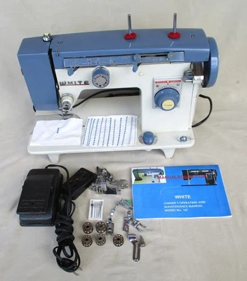 Weiße Modell 167 Zick Zack Heavy Duty Nähmaschine mit 11 eingebauten Stichen - Bild 1 von 4