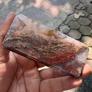 93Gr NATURAL BEAUTY Picture Variety Multi Color Jasper Chalcedony Landscape - Picture 1 of 19