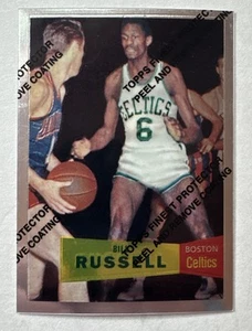 Bill Russell 1996-97 Topps Finest Reprints 1957 Rookie #77 w/ Protective Coating - Picture 1 of 4