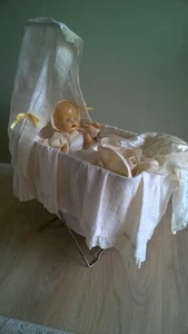 vintage 1940s Mormit "Prince Charming" Drink Wet Rubber Doll Bottle Cot Clothes - Picture 1 of 22