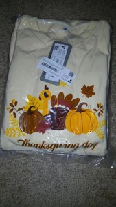 THANKSGIVING DAY - DAMEN - SWEATSHIRT - NEU/ETIKETT - APRICOT MEDIUM - WEICH  - Bild 1 von 3