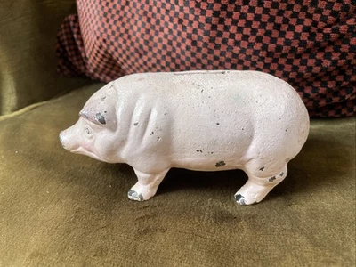 Ancienne Tirelire Cochon Fonte  - Photo 1/4