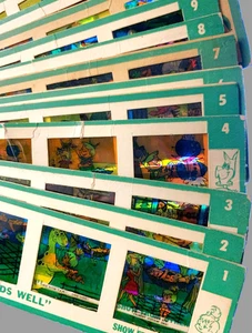Vintage 1963 Kenner Cartoon Color Slides Give a Show Projector Set of 16 Used - Picture 1 of 8