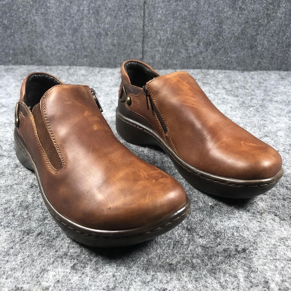 Naot Leather Shoes Womens Size 6 37 Brown Slip On Comfort Clog Wedge Platform - Image 1 of 4