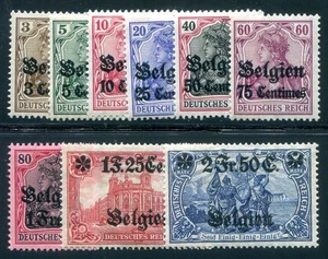 OCCUPATION WW I BELGIUM 1914 1-9 * BEAUTIFUL SET (F7716 - Picture 1 of 2