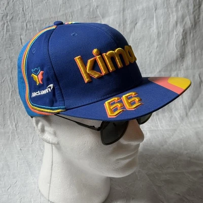McLaren Hat Cap Snap Back Indy 500 Racing Mens Blue Formula 1 Alonso Kimoa 66 - Image 1 of 4