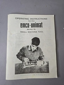 Emco Unimat Model SL, Small Machine Tool Operating Instructions and Parts Manual - Picture 1 of 8
