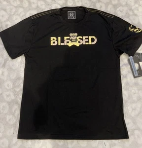 CR 24 Chrome Edge Black metallic Gold Accents Blessed Bear Shirt XL New - Picture 1 of 7