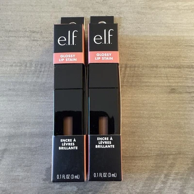 2 e.l.f. Cosméticos MANCHA DE LABIOS BRILLANTE Ligero Transparente Brillo Pinkies Up Foto 1 de 3
