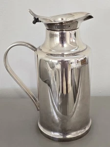 Christofle ALBI Silver Plate Insulated Thermos Pitcher Large 9" w/ Mono - Picture 1 of 12