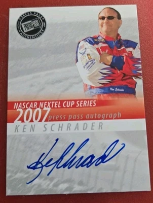Ken Schrader Signed Autograph On Card Auto 2007 Press Pass Authentics NASCAR - Image 1 of 3