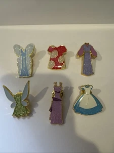Disney Loungefly Classics GLITTER DRESS FULL SET 6 enamel pin blind No Box - Picture 1 of 2