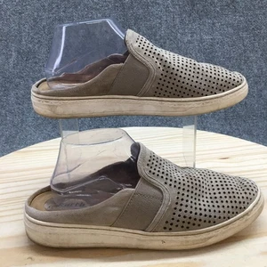 Earth Shoes Womens 10 B Zest Mule Gray Leather Perforated Casual Closed Toe Flat - Picture 1 of 22