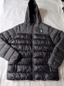 Spyder Herren schwarz grau Puffer Jacke Mantel Größe L - Bild 1 von 16
