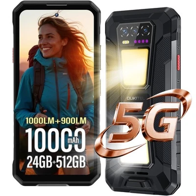 OUKITEL WP58 Pro 5G Outdoor Handy 8 MP Nachtsicht 24GB+512GB 10000mAh Smartphone - Bild 1 von 4