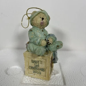 Boyds Bears & Friends #257017 Ornamento Nuovo Primo Natale 2003 del Bambino - Foto 1 di 6