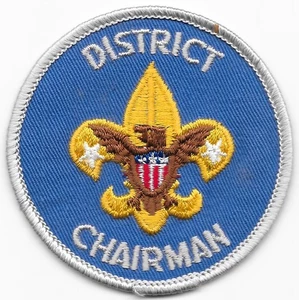 District Chairman 1973-2019 Clear Waffle PB Position Patch Boy Scouts BSA CG - Picture 1 of 2