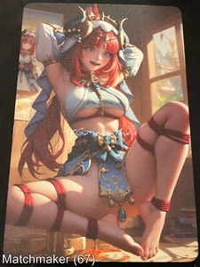 Matchmaker Spicy Waifu NSFW A5 Size Card Board Nilou Genshin Impact Tie Up - Picture 1 of 3