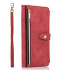 For iPhone 14 Pro Max Crossbody  PU Leathe Card Case  With Long Rope Holder Flip